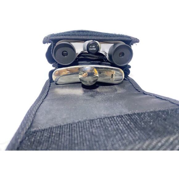 Stadium Pack Stainless Steel Flask & Binoculars With Canvas Carrying Case - Picture 5 of 11